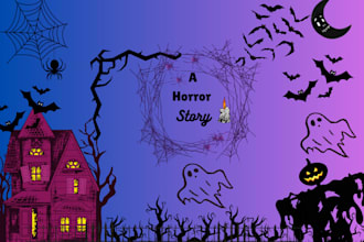 design an illustrative horror book cover