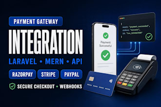 integrate razorpay paypal stripe checkout in laravel mern with webhooks
