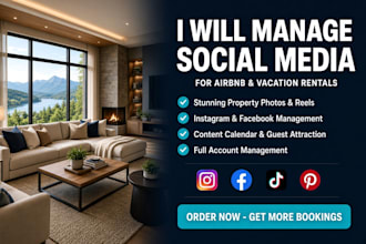 manage social media for airbnb and vacation rental businesses