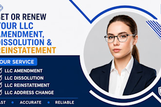 llc amendment, llc dissolution, llc reinstatement, llc address change