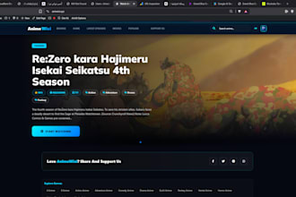 build a modern anime wordpress website with API