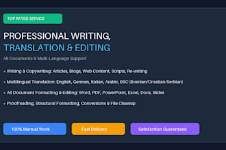 be your professionall translator, and document editor