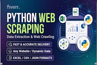 do python web scraping, data extraction and web crawling