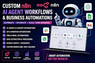 create n8n ai agent workflows and custom business automations