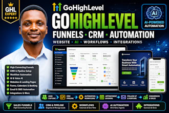 do gohighlevel sales funnel, ghl CRM workflow automation, ghl website expert
