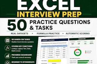 provide an excel interview questions and answers practice kit