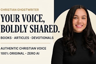 ghostwrite your christian book devotional sermon and bible study