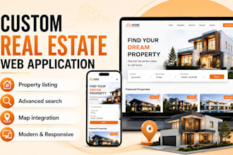 create a professional real estate website with map integration
