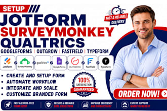 setup jotform surveymonkey qualtrics googleforms outgrow fastfield form typeform