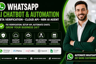 setup whatsapp chatbot n8n ai agent fix whatsapp business api meta verification