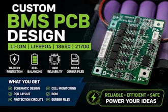 design a custom bms pcb for lithium ion and lifepo4 batteries