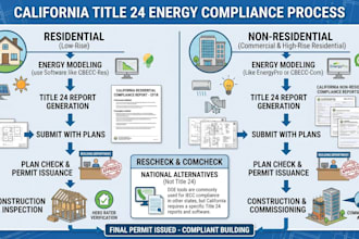 california title 24 energy compliance report, rescheck comcheck reports permits