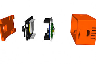 design electronic enclosure, iot case, esp32 housing, pcb case, 3d model