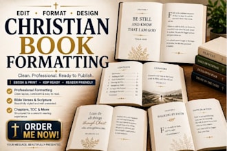 edit, format, design christian ebook, christian book formatting
