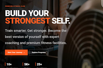 design a modern responsive gym fitness website