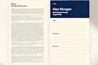write rewrite and design a professional ats friendly CV and resume