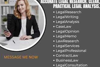 provide legal research and legal writing services