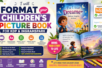 format your childrens picture book for KDP and ingramspark