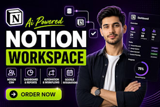 build a custom notion workspace and automated workflow for your business