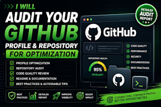 audit your github profile and repository for optimization
