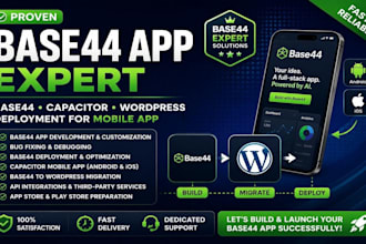 proven base44 app base44 capacitor expert base44 to wordpress deploy mobile app