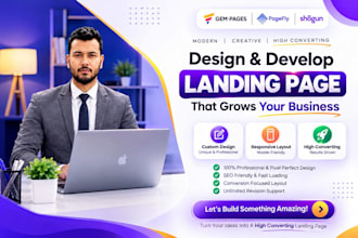 design shopify landing pages using pagefly, gempages, or shogun