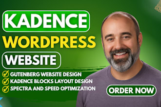 build gutenberg wordpress website using gutenberg blocks or kadence blocks