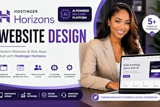 design a hostinger horizons website or web app