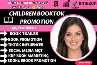 booktok promotion amazon ebook author smm marketing children promotion booktok
