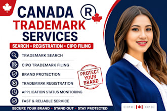 do canada trademark search, trademark registration and cipo filing for brand