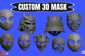 create a custom 3d mask for 3d printing and cosplay