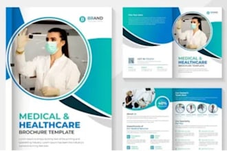 design a professional medical, healthcare and clinic brochure