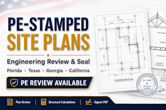 prepare stamped site plan drawings