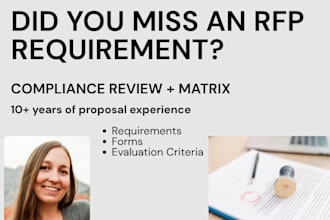 review your rfp response for compliance and create a compliance matrix