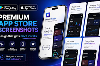 design premium screenshots for apple store and play store