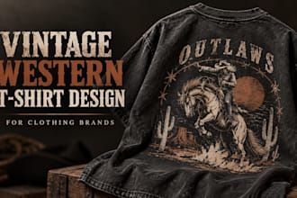 design vintage western streetwear t shirts