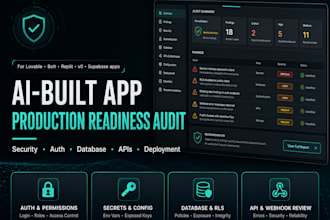 audit your ai built web app for production readiness