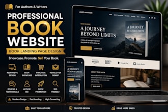 create a professional book website or book landing page