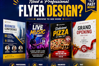 design print ready flyer and event poster with design