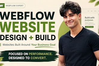 webflow website design webflow website development webflow website landing page