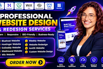 design or redesign wordpress website on godaddy ionos hostinger bluehost