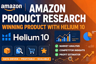 do amazon product research for winning product with helium 10
