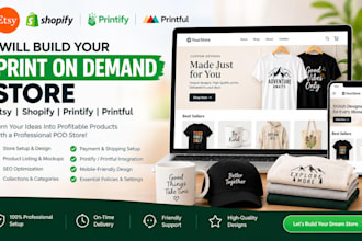 etsy shopify print on demand store printify printful print on demand etsy store