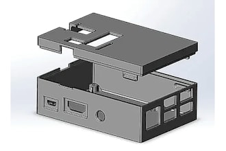 design raspberry pi case, pcb housing, electronic casing, 3d printable model