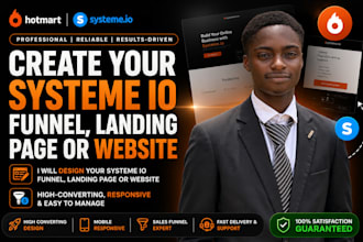 create your systeme io funnel, landing page or website