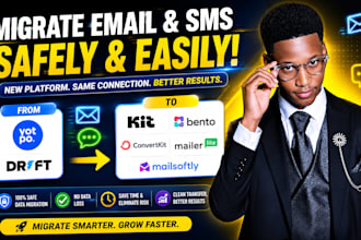 migrate email SMS from yotpo drift to kit bento converkit mailerlite mailsoftly