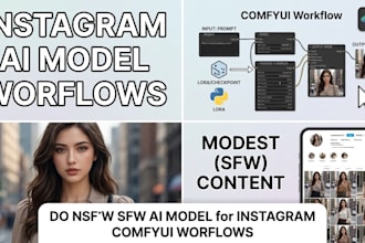 do nsfw sfw ai model for instagram comfyui workflow