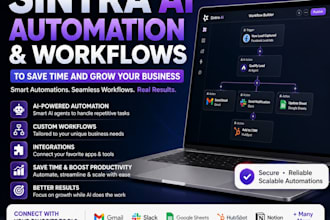set up sintra ai automation, email campaign and workflows for your business