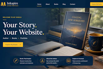 design wix book launch website author website ebook writer portfolio website