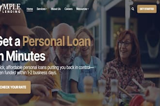build responsive mortgage website with mortgage calculator, loan website